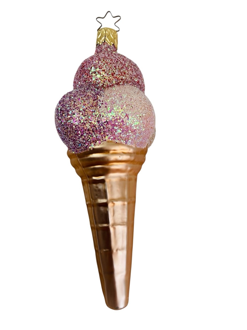 Glass Double Scoop Ice Cream Cone 6โ x 2โ